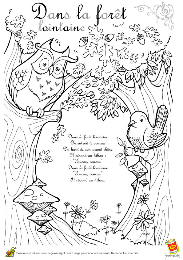 coloriage foret magique