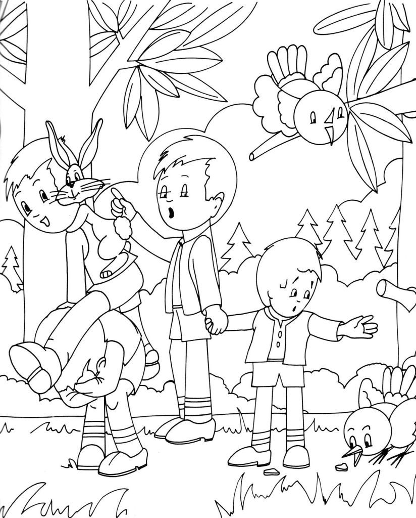 coloriage à dessiner la foret