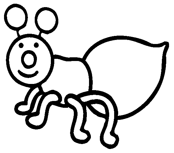 dessin  colorier magique fourmi