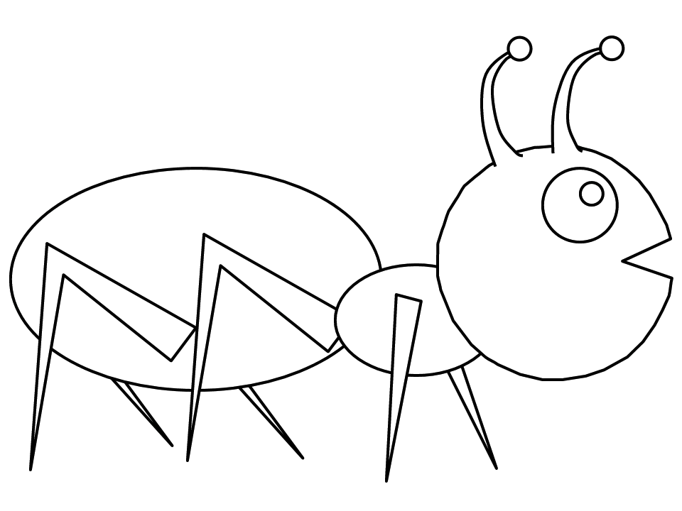 dessin  colorier la fourmi