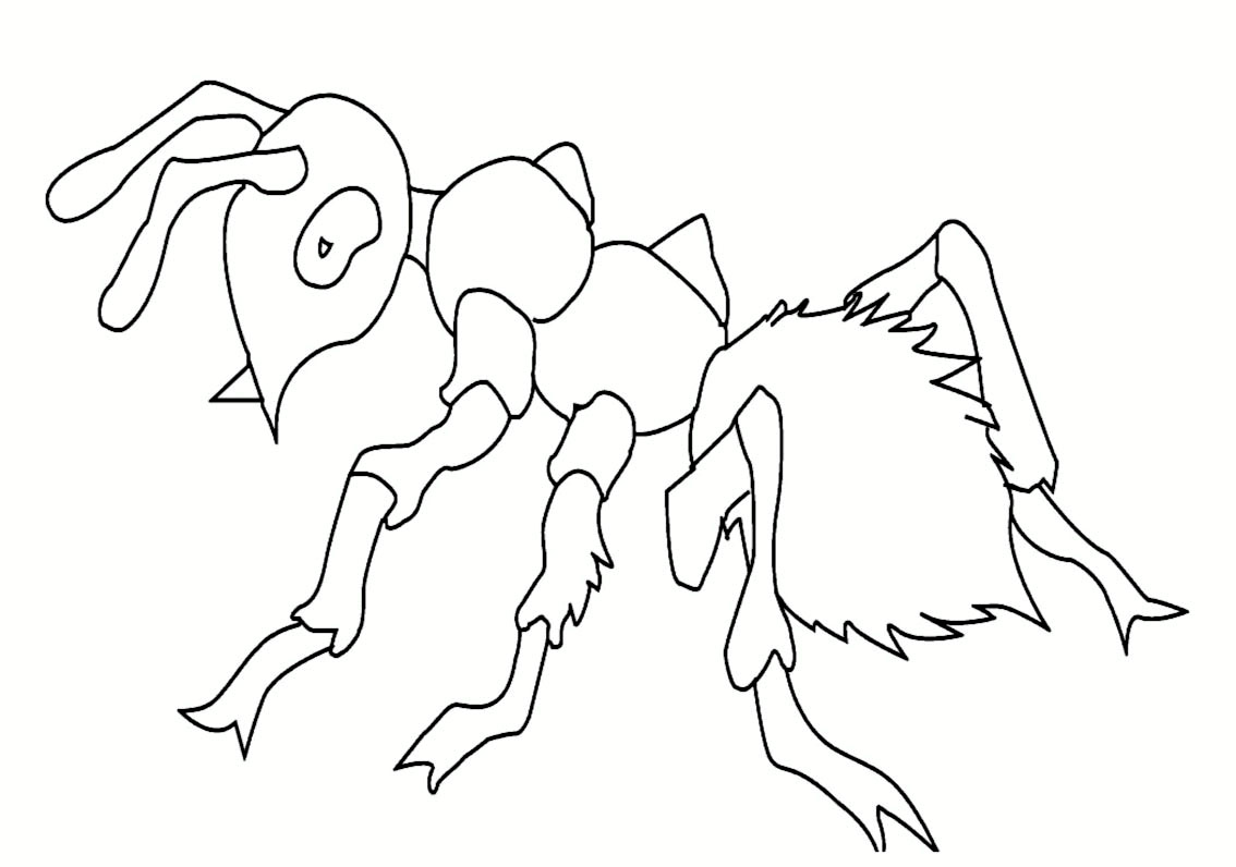 dessin à colorier fourmi maternelle