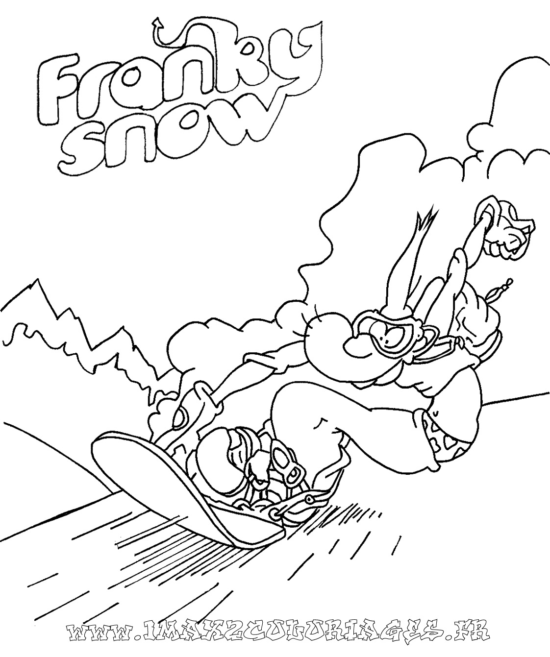 coloriage à dessiner franky snow