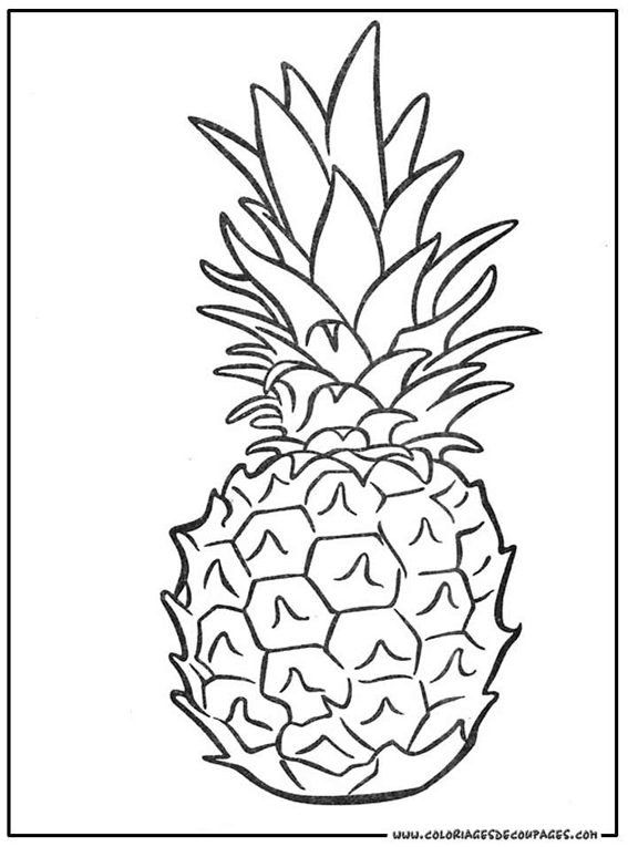 dessin à imprimer fruits et légumes