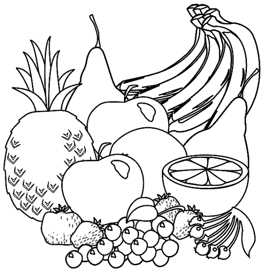 dessin à colorier fruit pomme