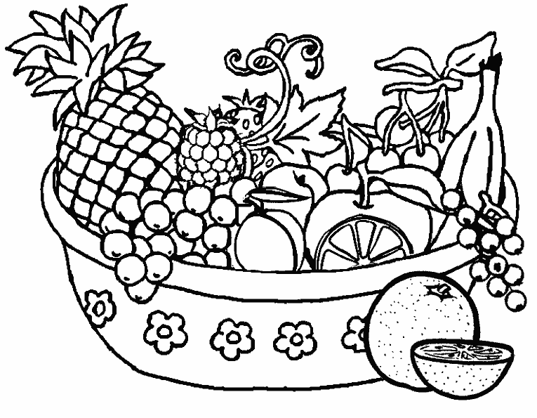 Coloriage Panier Fruits Et Legumes
