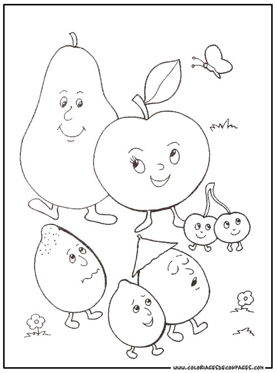 coloriage  dessiner fruit a imprimer gratuit