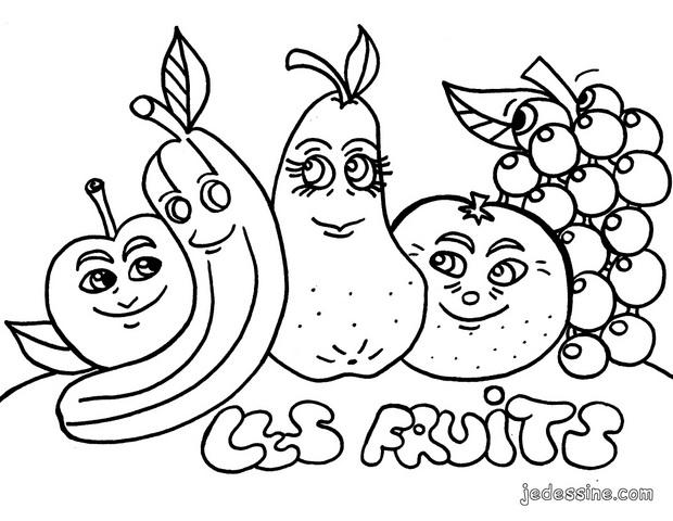 coloriage fruit petite section