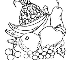 dessin fruits rigolos imprimer