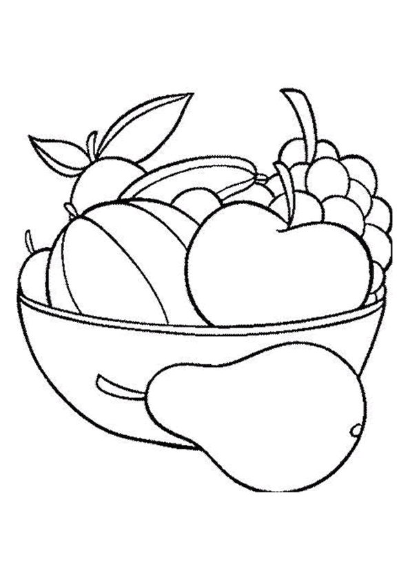 coloriage fruits mangue