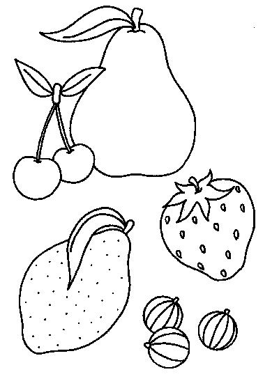 coloriage fruits et legumes rigolos