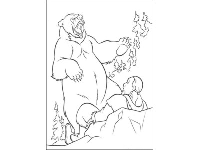 coloriage  dessiner de frere des ours