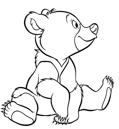 dessin à colorier gratuit frere des ours