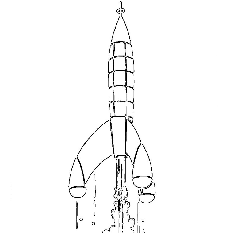 coloriage de fusée