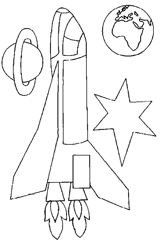 coloriage d'une fusée