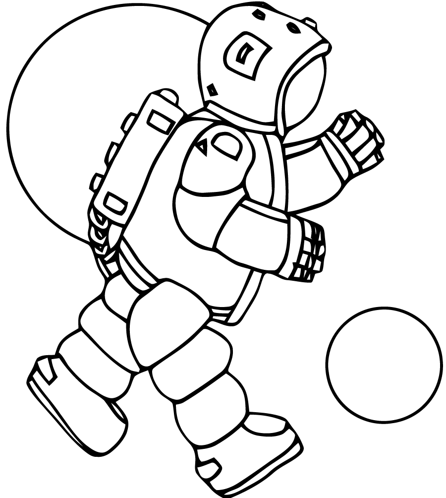 coloriage de fusée espace