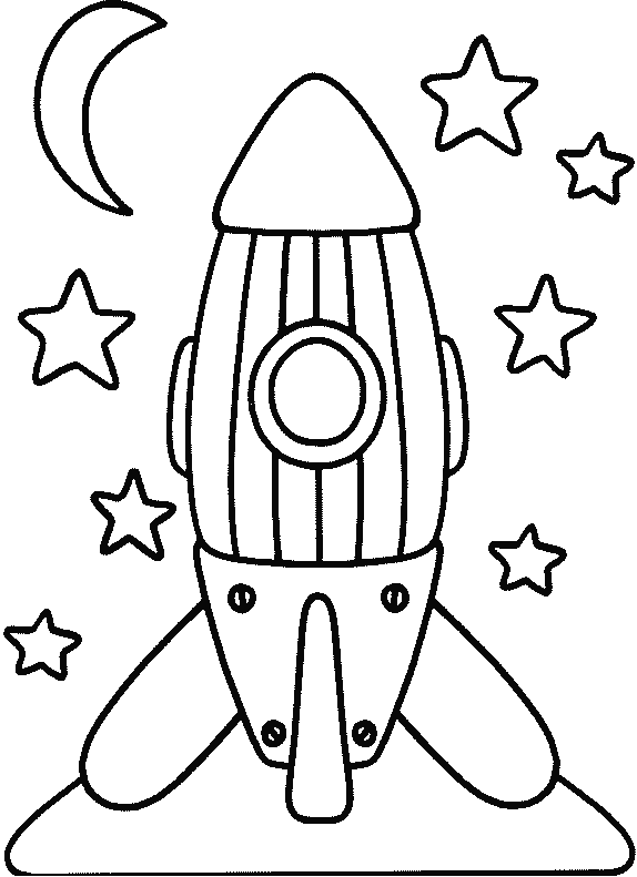 coloriage à dessiner fusée tintin