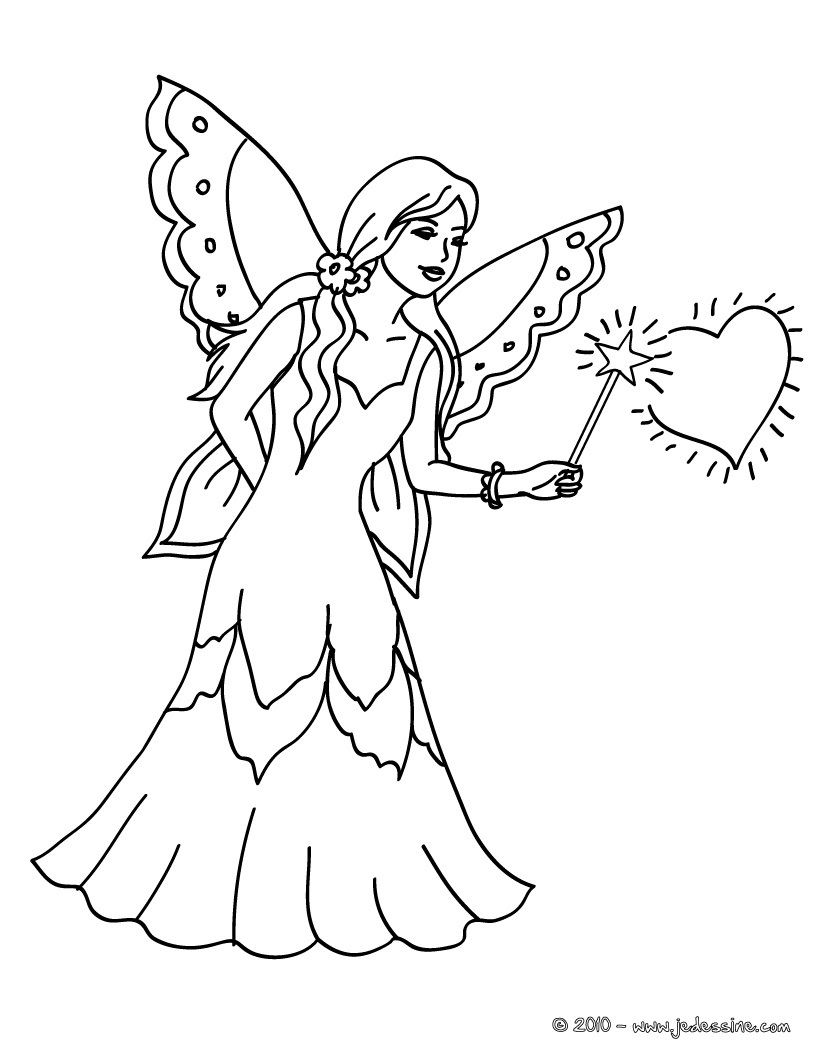 coloriage Ã dessiner fÃ©e papillon imprimer