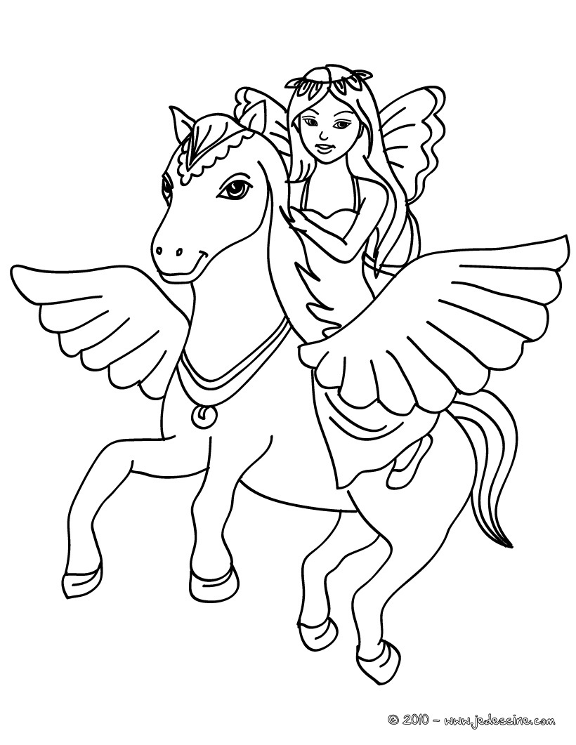 coloriage à dessiner fee imprimer