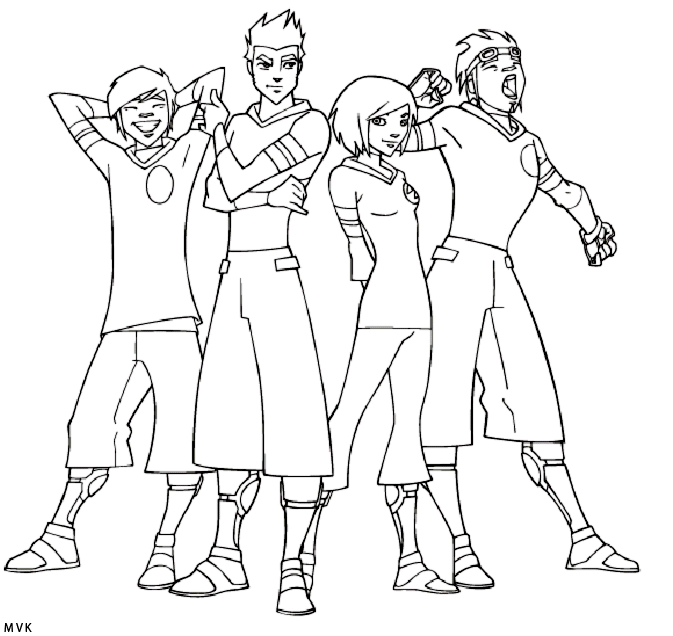 coloriage à dessiner de galactik football