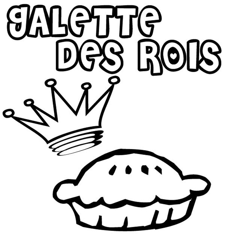 coloriage à dessiner galette des rois cp