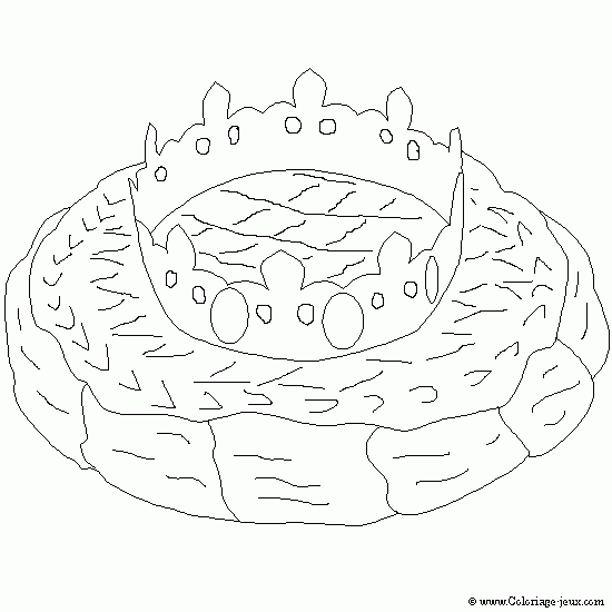 coloriage à dessiner galette des rois maternelle