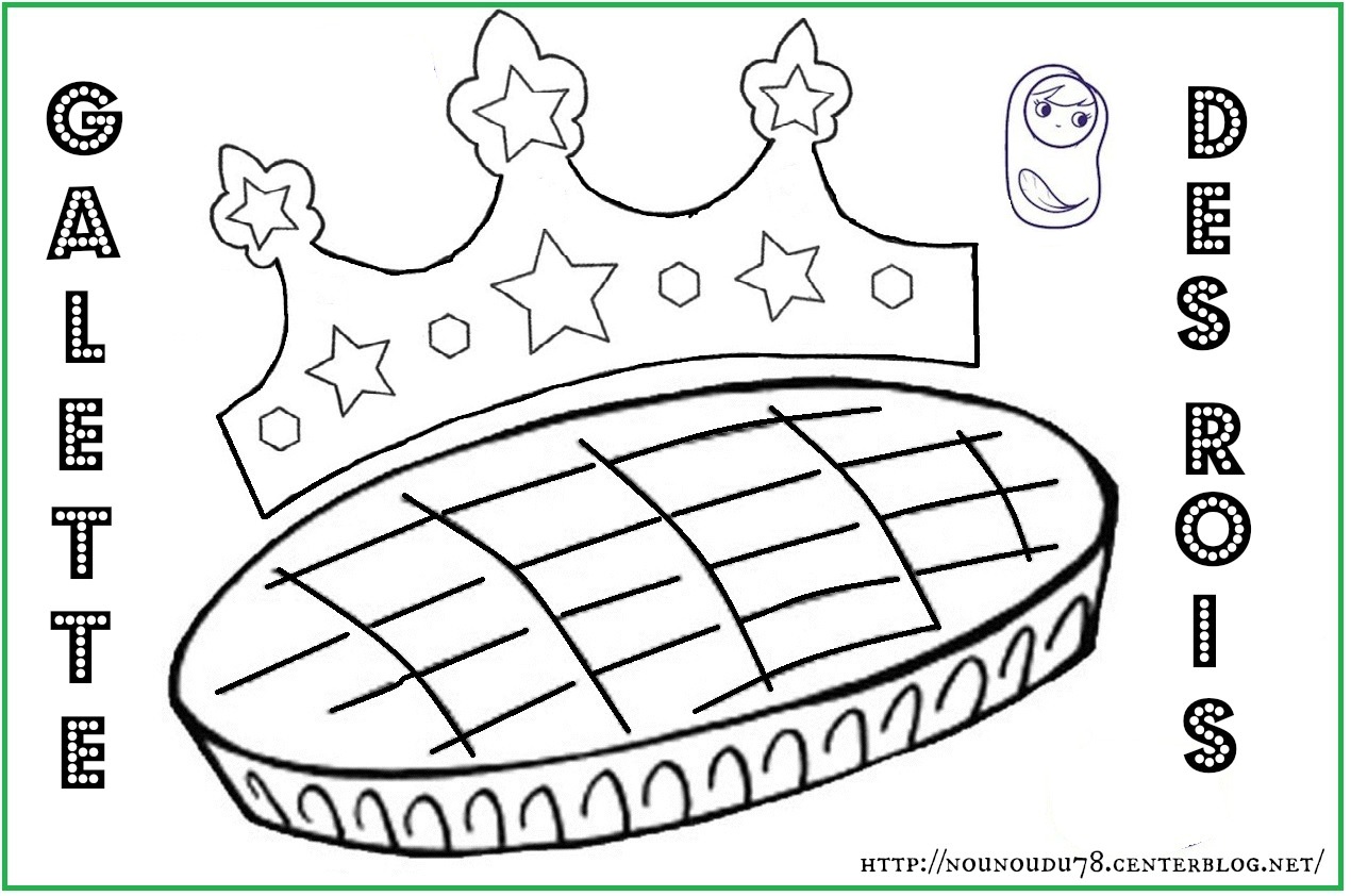 coloriage galette des rois à imprimer