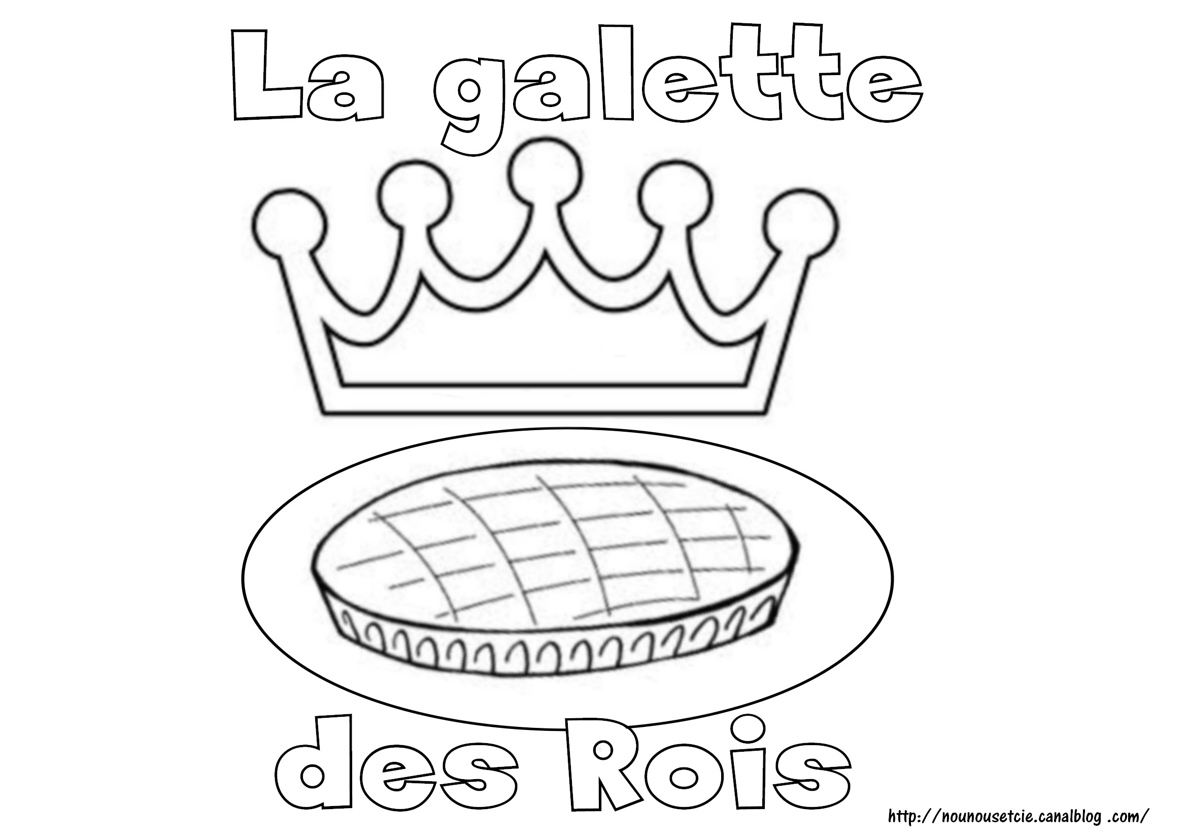 coloriage  dessiner magique galette des rois