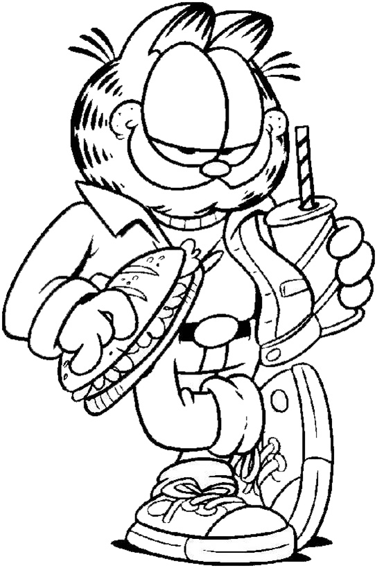 coloriage  dessiner garfield a imprimer gratuit