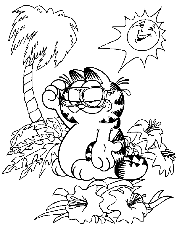 livre coloriage  dessiner garfield