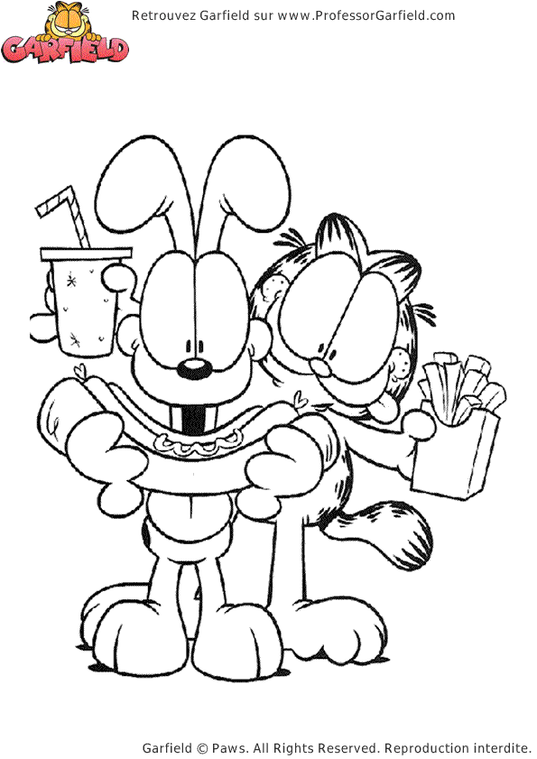 coloriage garfield et cie