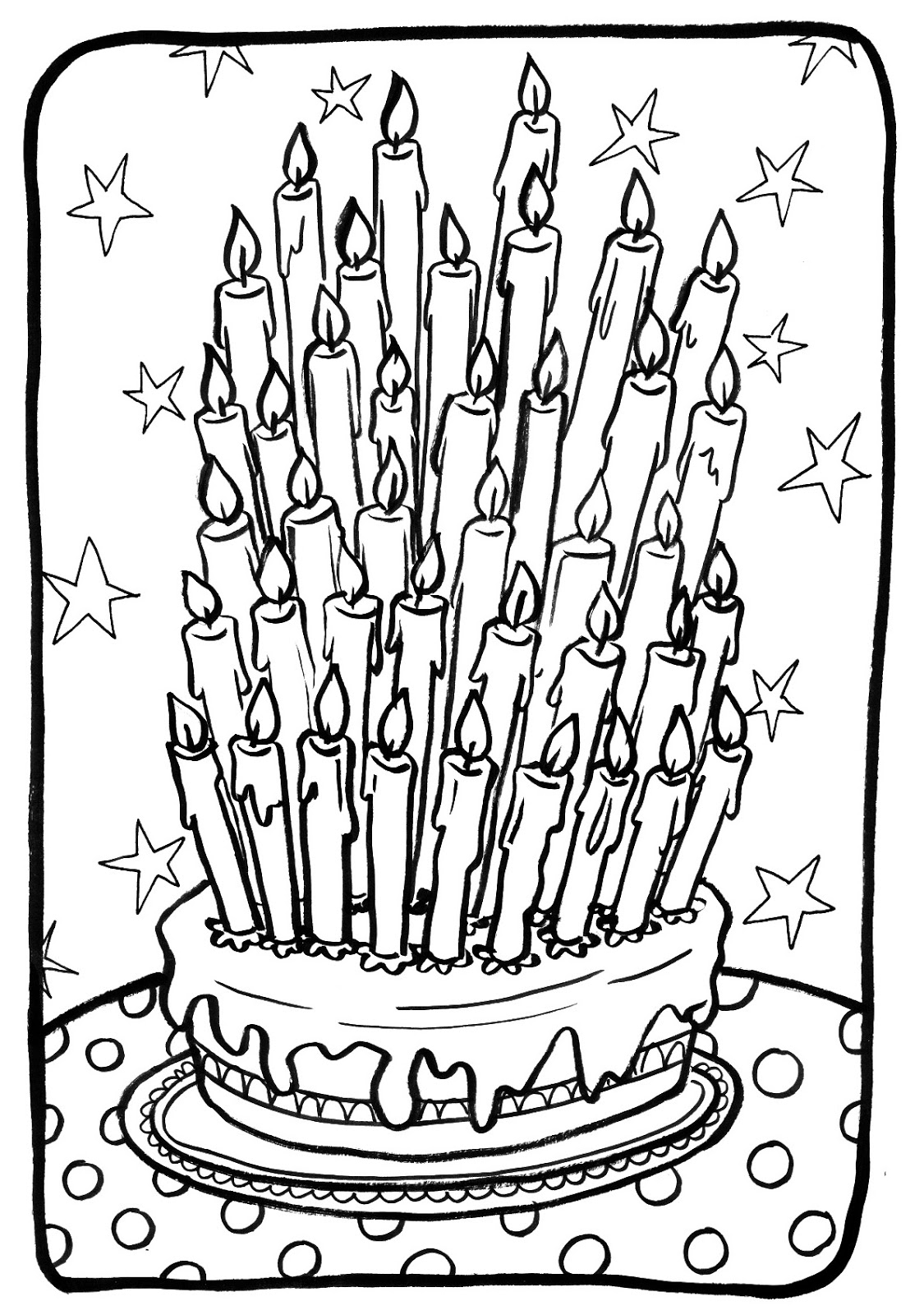 coloriage   dessiner gateau d anniversaire 36 ans