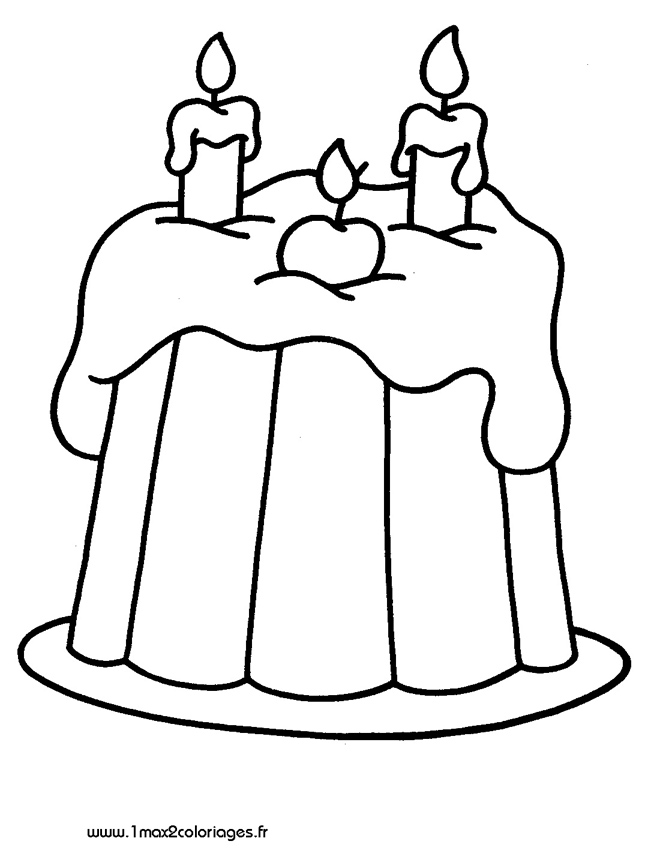 coloriage gateau anniversaire 16 ans