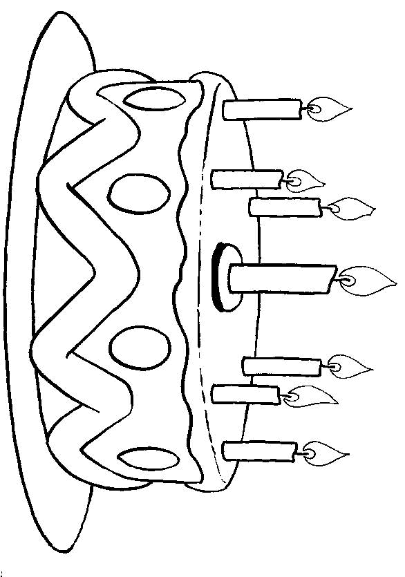 coloriage a dessiner gateau d anniversaire 9 ans