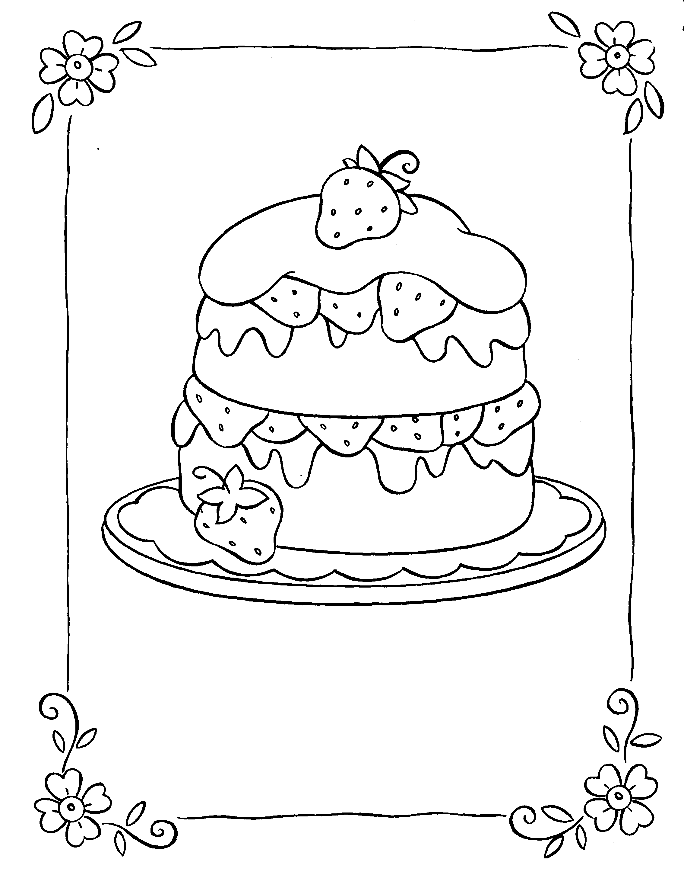 Dessin gateau anniversaire sans bougie