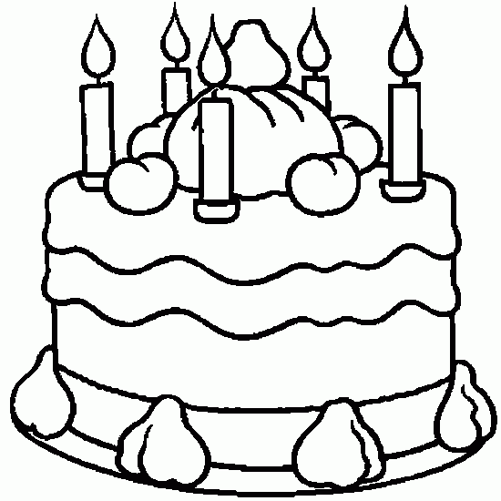 dessin en ligne gateau anniversaire