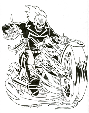 dessin  colorier de ghost rider