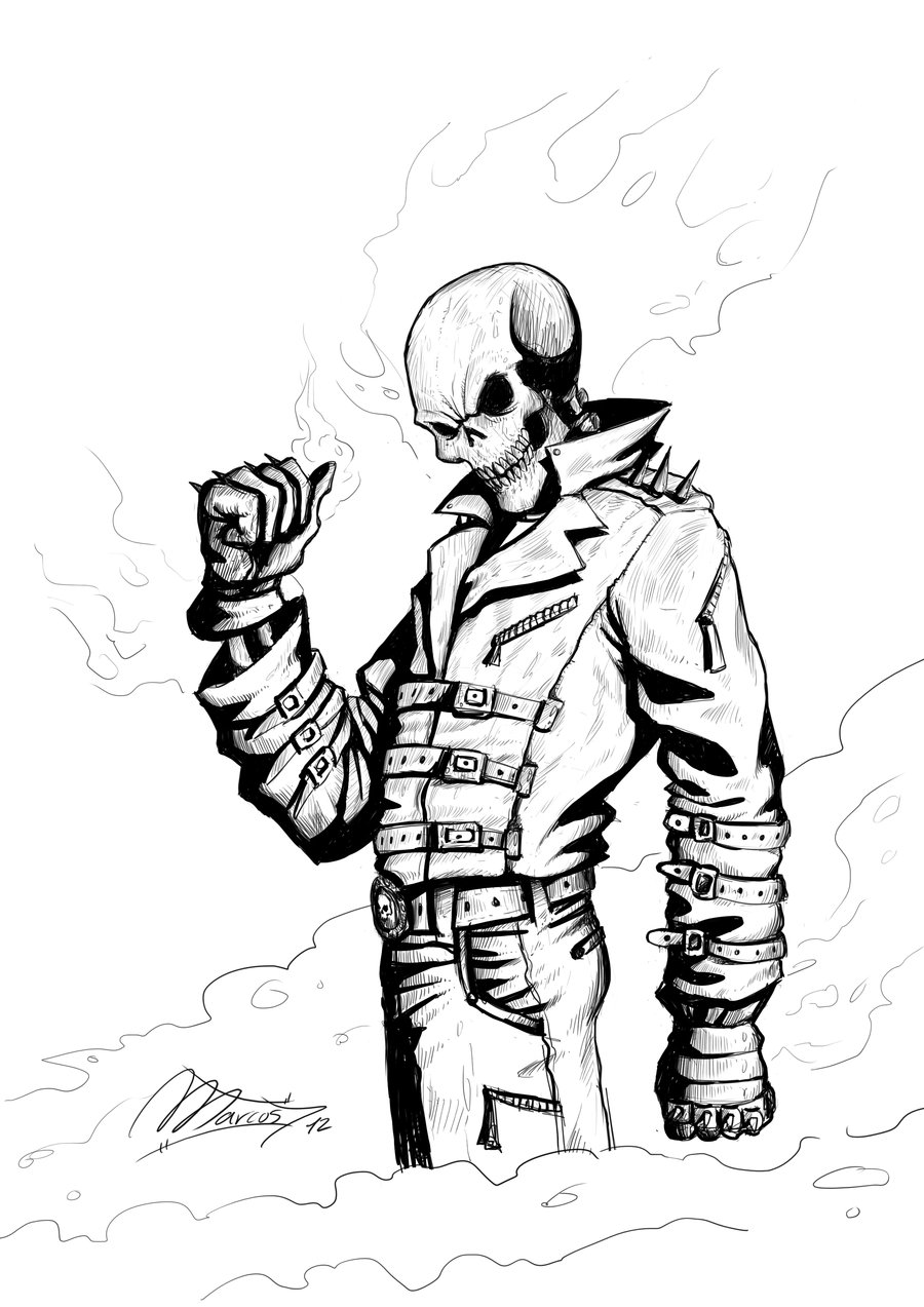 dessin à imprimer ghost rider