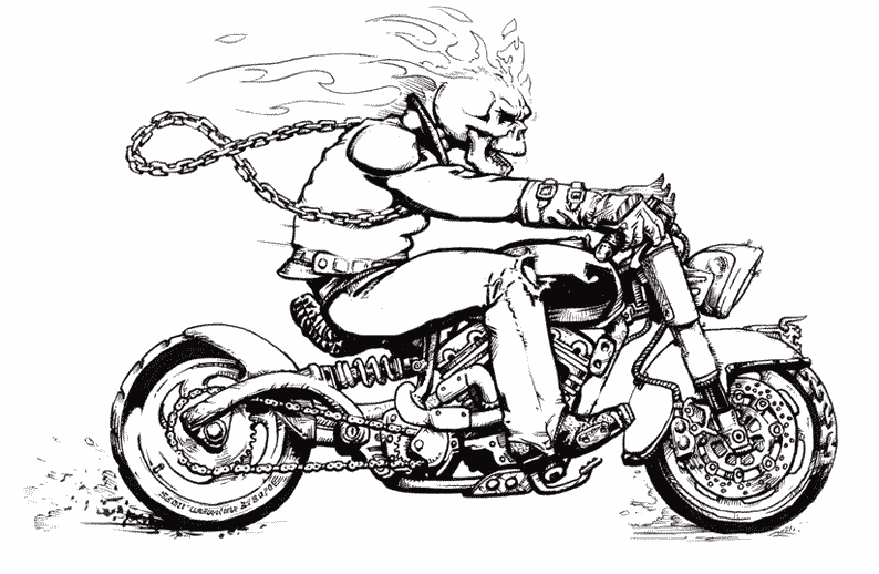 coloriage ghost rider en ligne