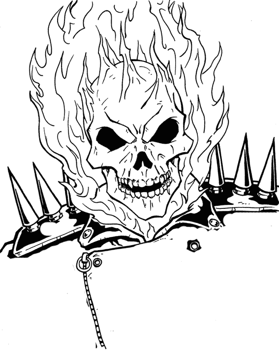 dessin à colorier a imprimer ghost rider