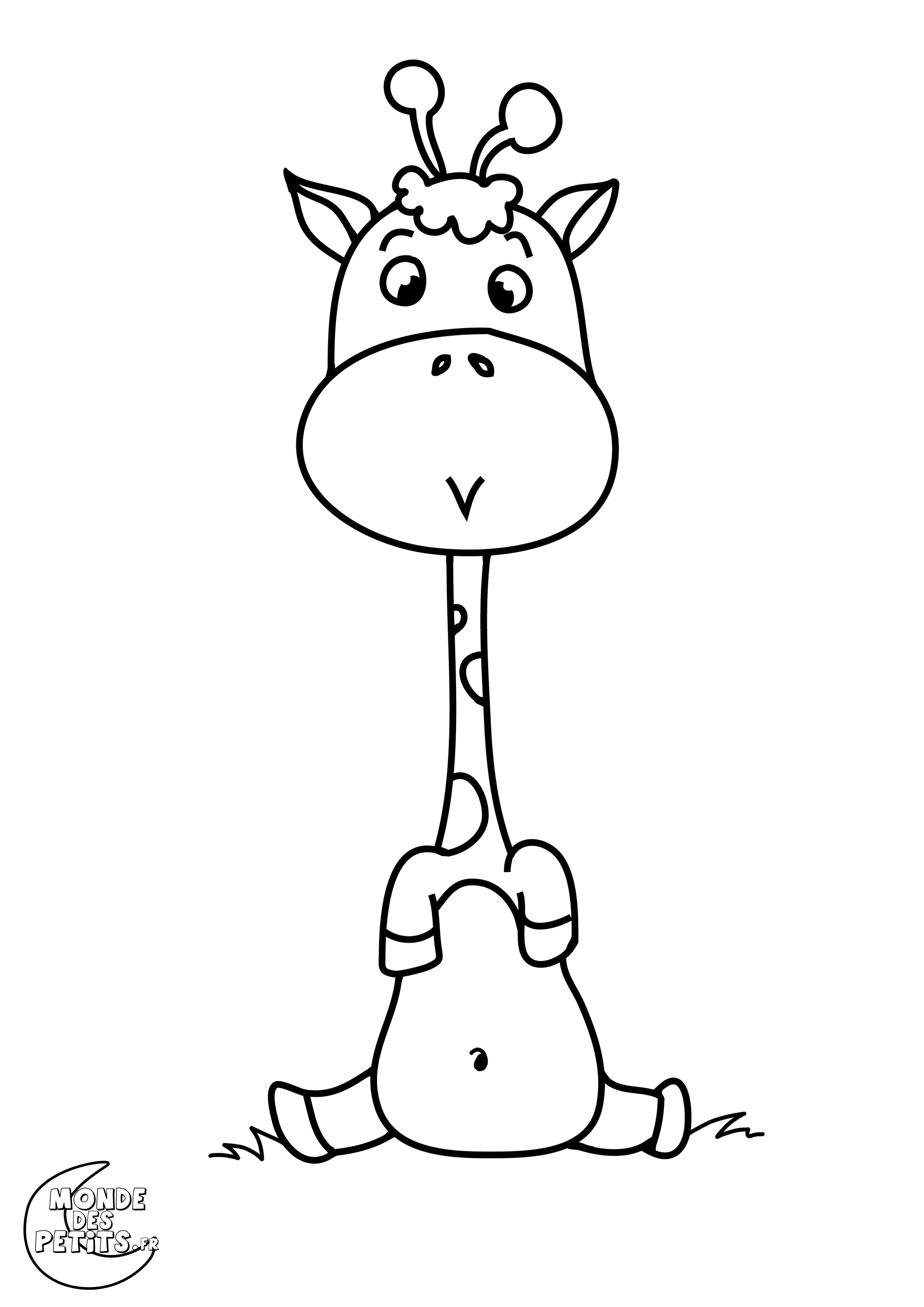 dessin tete girafe