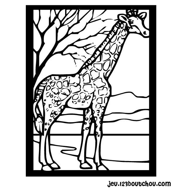 dessin girafe simple