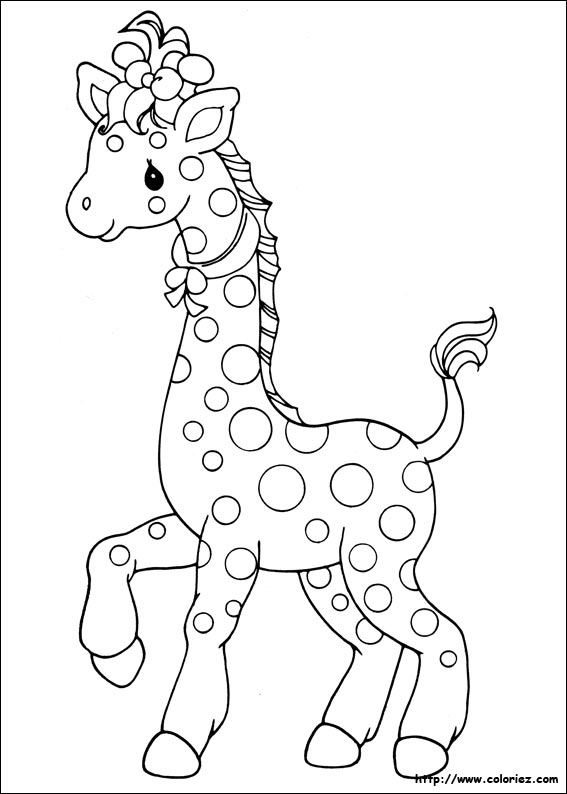 dessin  colorier girafe