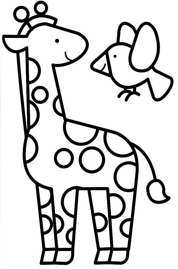 coloriage de girafe gratuit