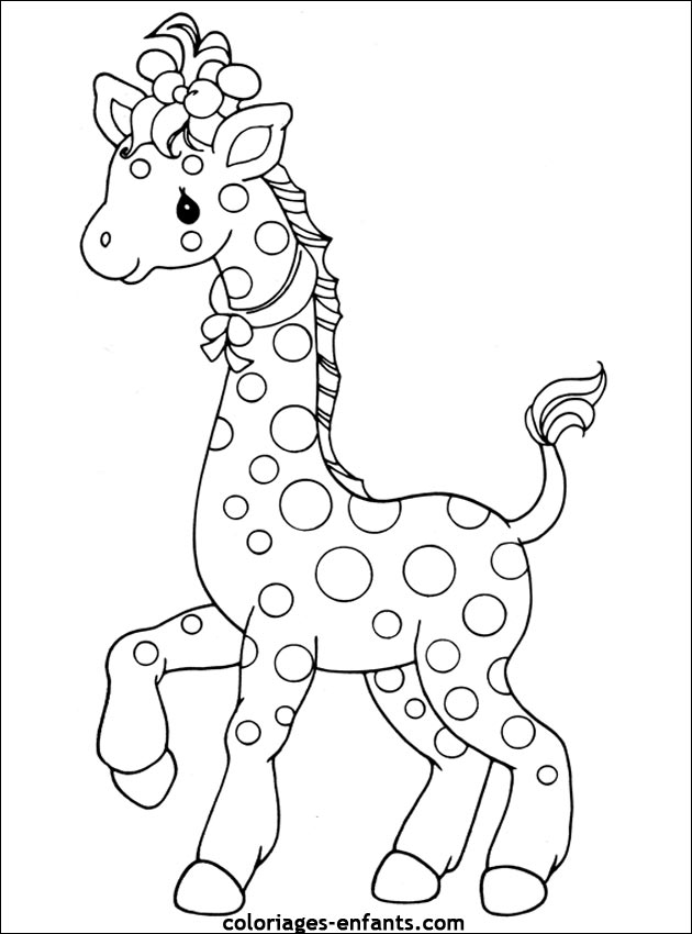 coloriage girafe rigolote a imprimer gratuit