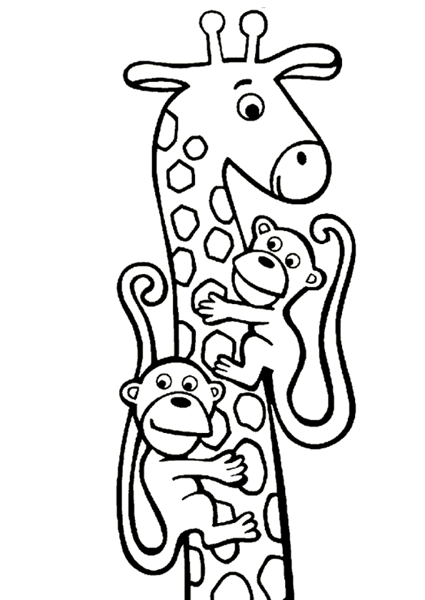 coloriage girafe facile