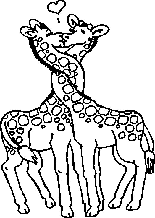 coloriage à dessiner magique de girafe