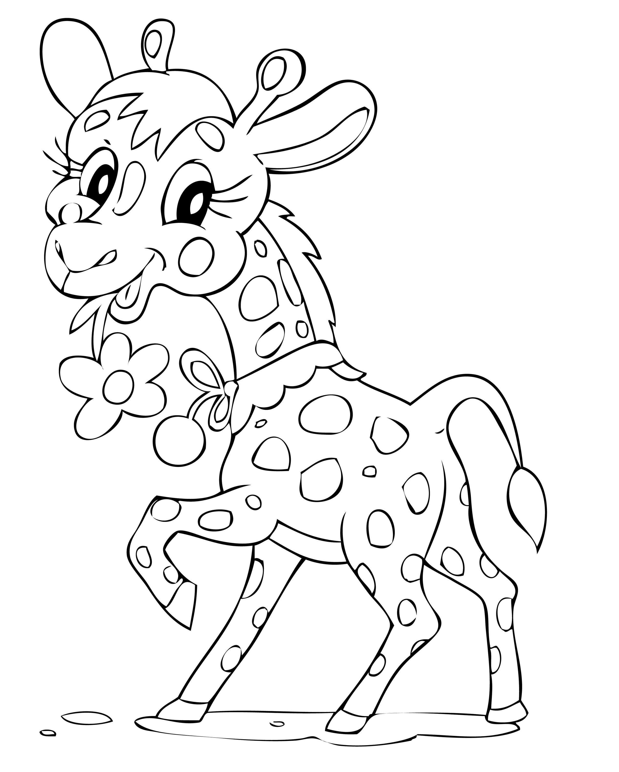 modele coloriage à dessiner girafe