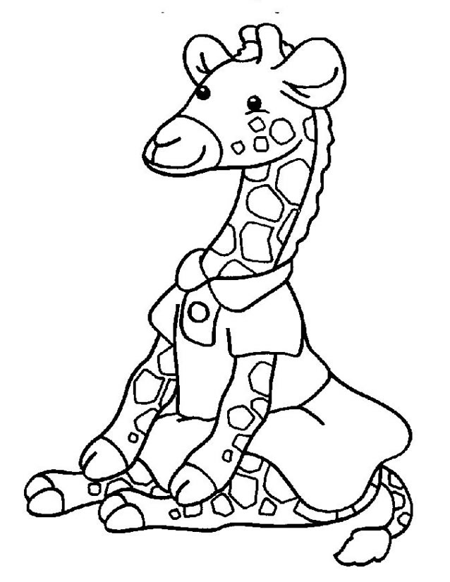 dessin dessin à colorier girafe