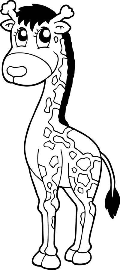 dessin girafe facile