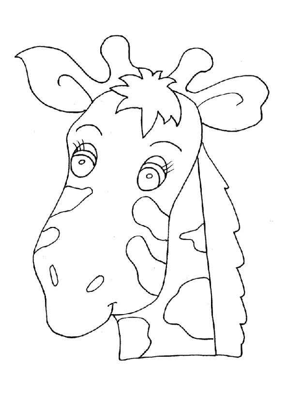 coloriage à dessiner d'une girafe